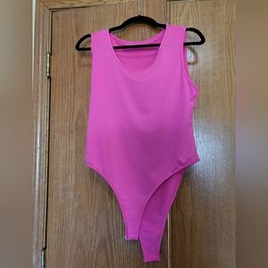 Pink Shein Bodysuit Tank Top